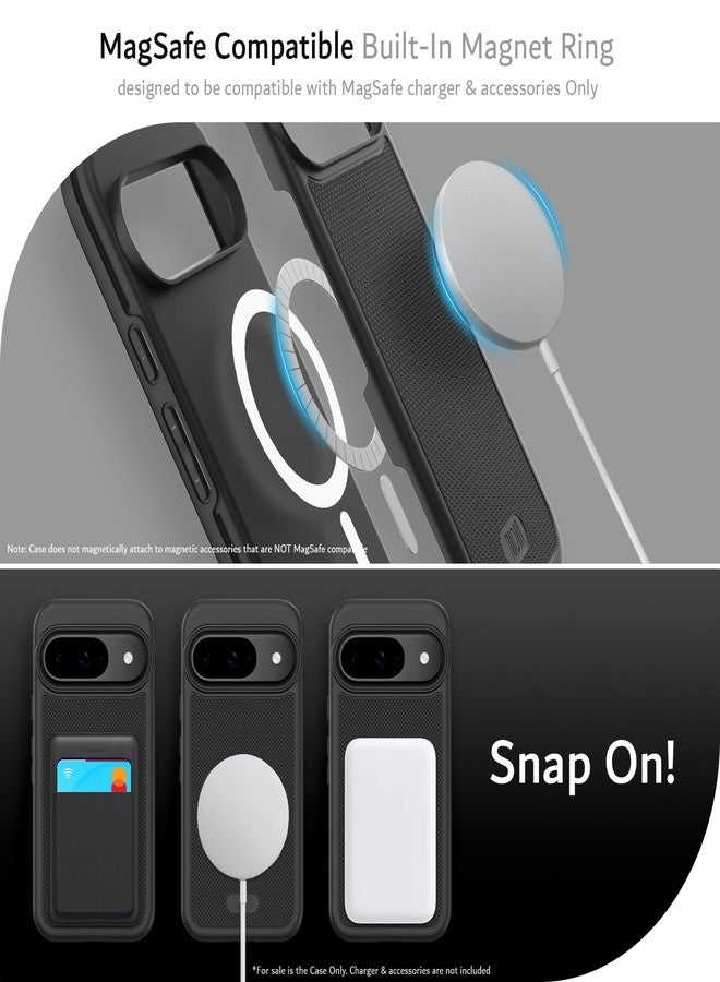 توديا جراب TUDIA MergeGrip [متوافق مع MagSafe] لهواتف Google Pixel 9 وPixel 9 Pro (2024) - [معيار عسكري] غطاء حماية مزدوج الطبقات مقاوم للصدمات، نحيف ومتين، أسود مطفي - Image 3